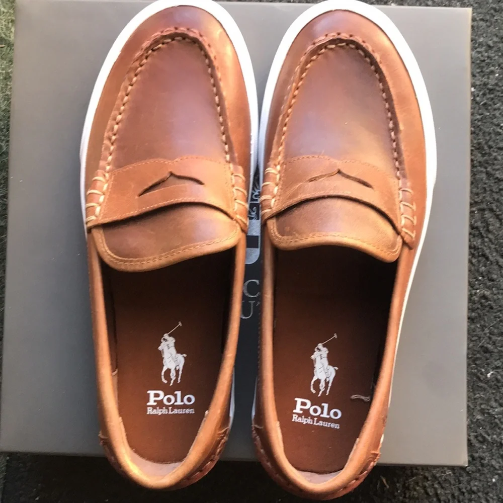 NWOB Polo Ralph Lauren Keaton Leather Penny Loafer